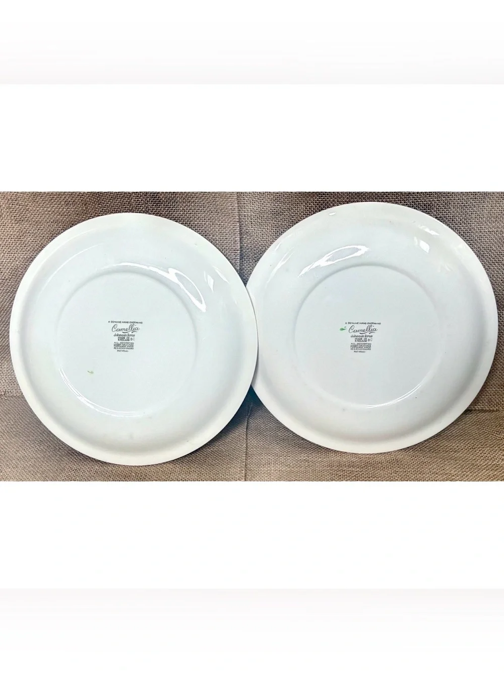 Vintage Johnson Brothers Camellia Floral Dinner Plates Set of 2 Cottagecore